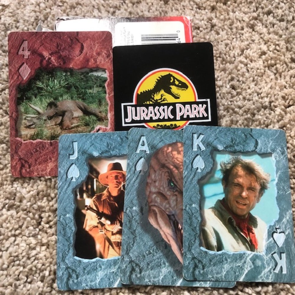 Vintage Jurassic Park - Deck of Playing Cards - Motion Picture Ephemera